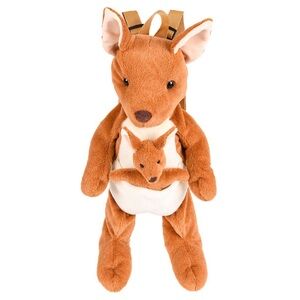 ELKA Australia Kangaroo With Joey In Pouch Kids Large Backpack Plush BRAND NEW